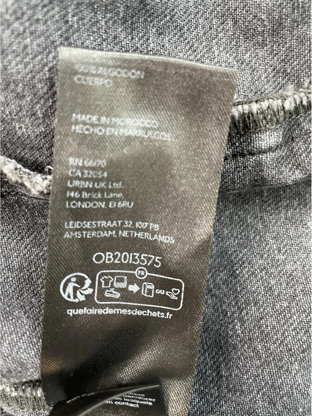 Free People We The Free Jade Denim Jacket Washed Black Cotton Trucker S